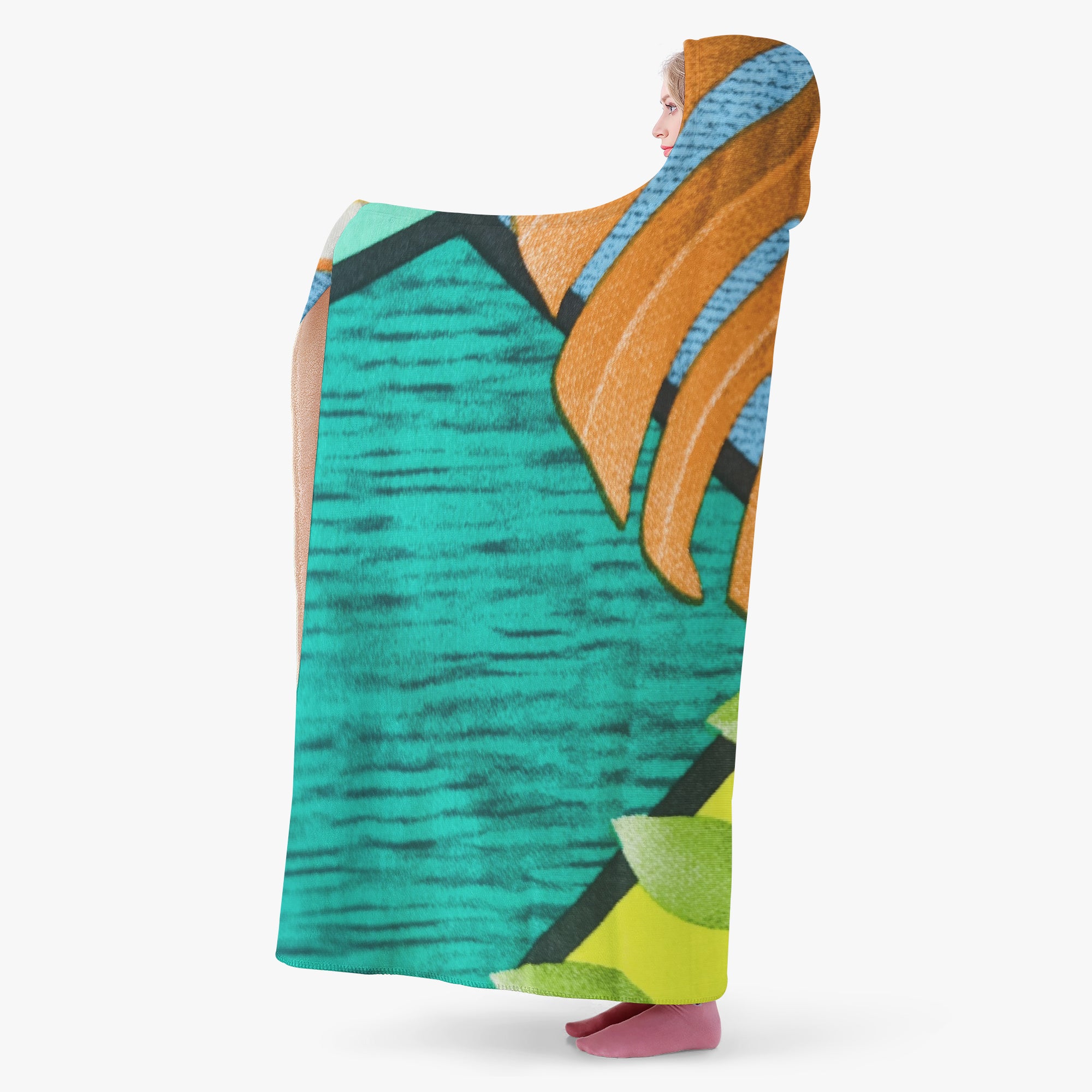 320. Casual Dual-Sided Stitched Hoodie Blanket