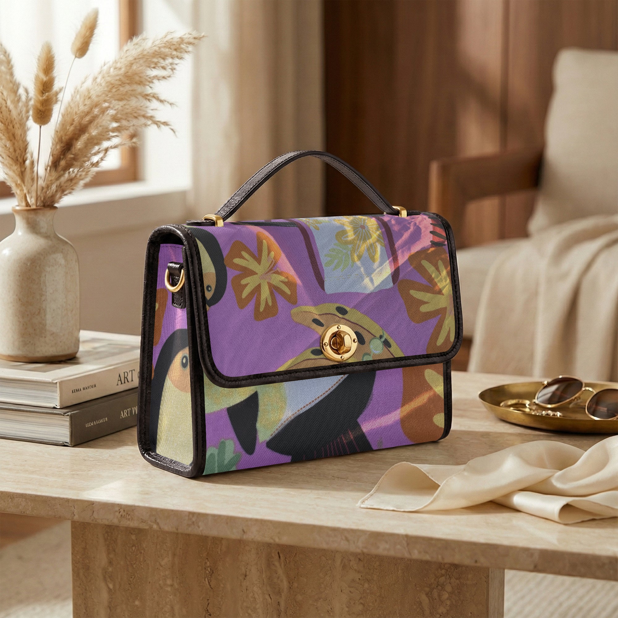 1386. Classic Women's Canvas Satchel Crossbody Bag