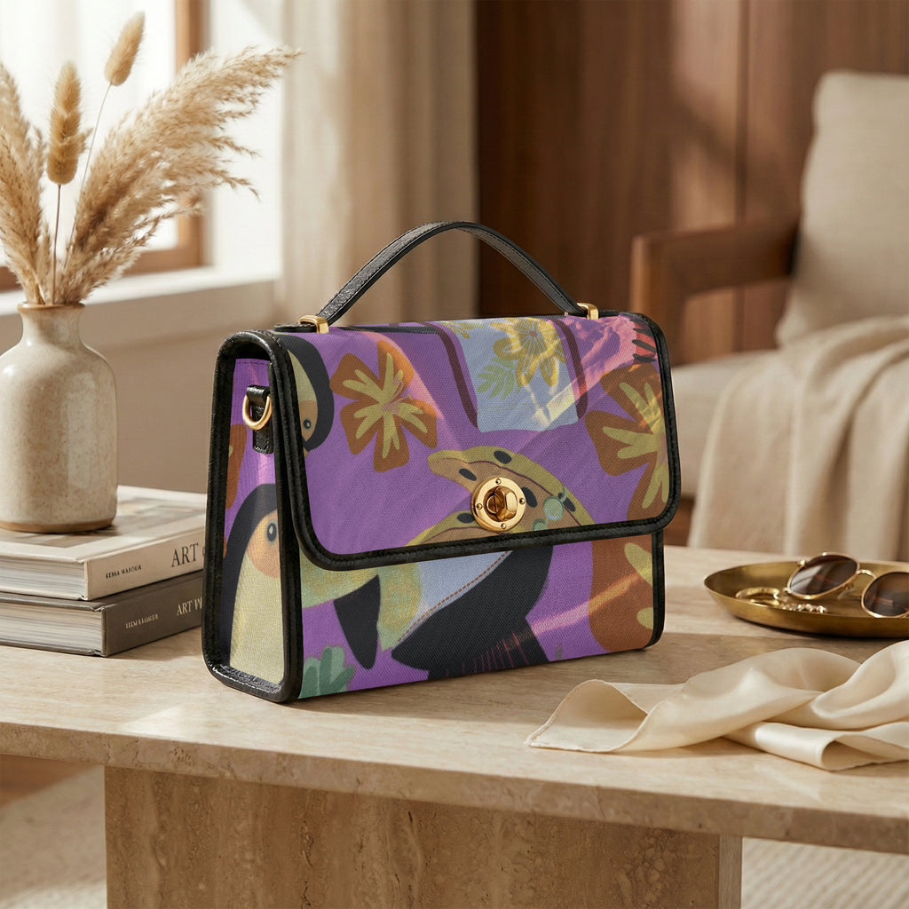 1386. Classic Women's Canvas Satchel Crossbody Bag