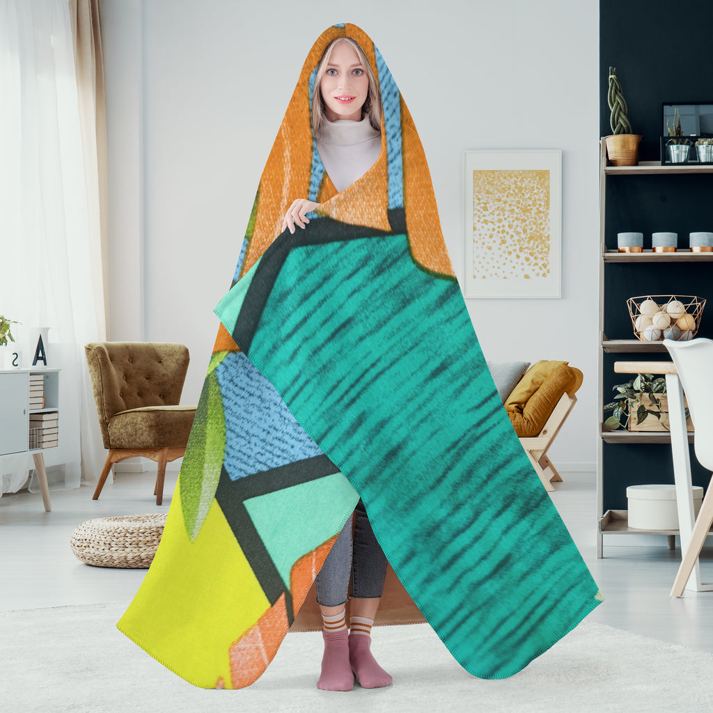 320. Casual Dual-Sided Stitched Hoodie Blanket