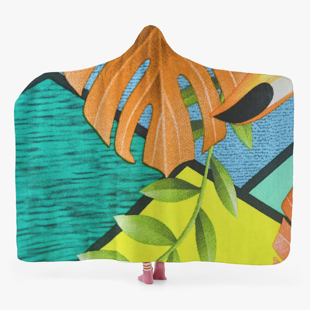 320. Casual Dual-Sided Stitched Hoodie Blanket