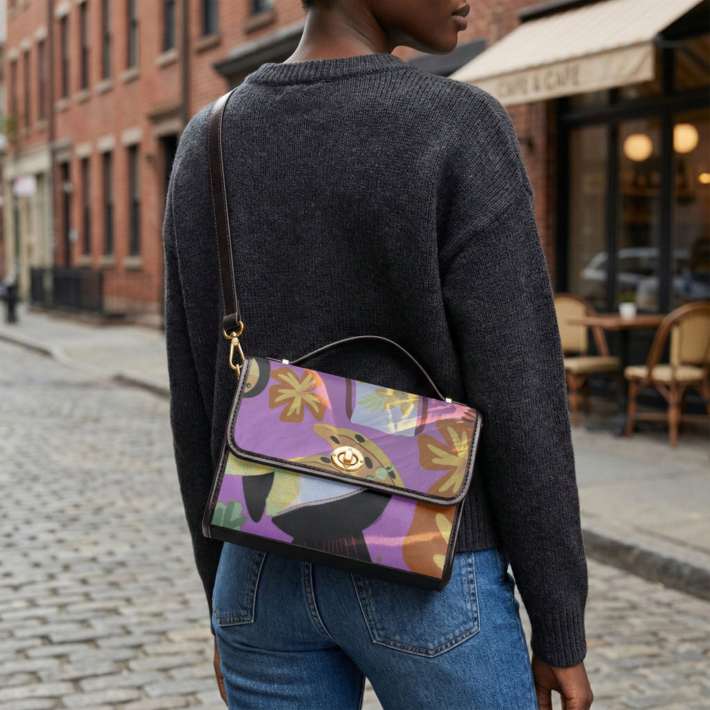 1386. Classic Women's Canvas Satchel Crossbody Bag