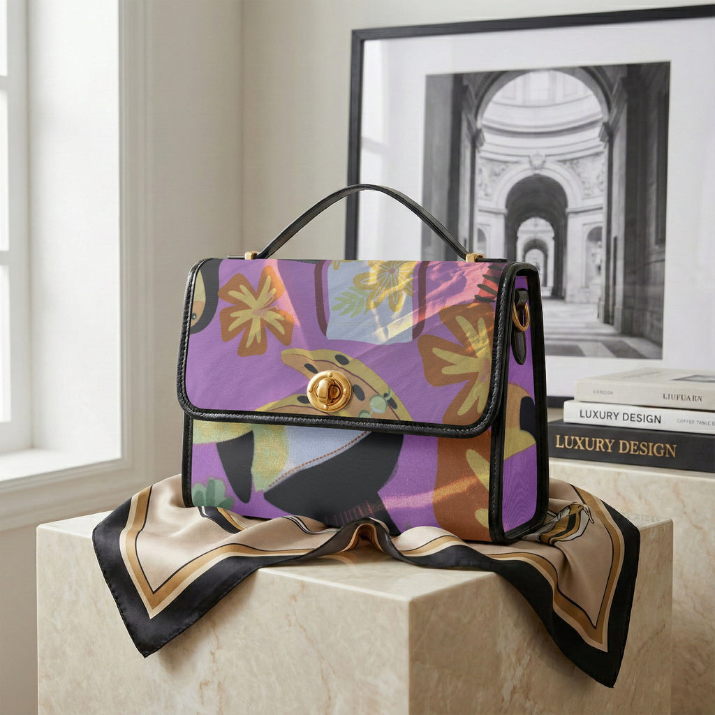 1386. Classic Women's Canvas Satchel Crossbody Bag